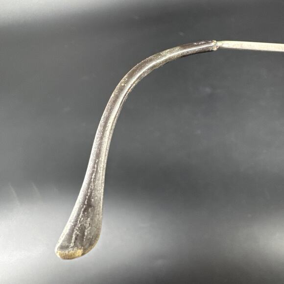 Vintage Half Rim Oversized Gold Tone Metal Frames Glasses Frames Only - Picture 8 of 16